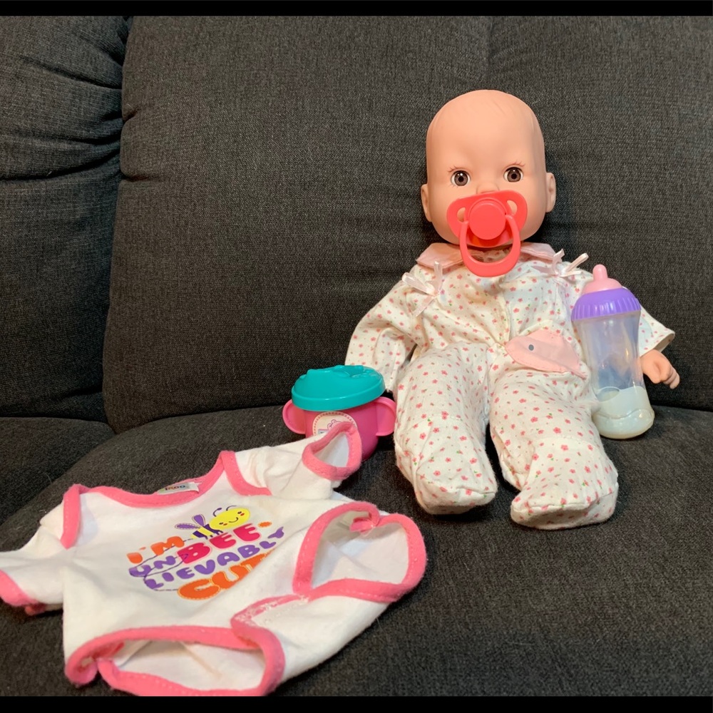 Sweet Target baby w/ onesie, pacifier & more